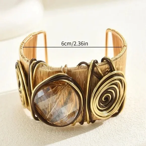 Spiral Threaded Inlay Bracelet Versatile. - Picture 7 of 7